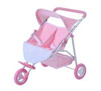 Teamson Kids Stars Twin Stroller Pram For Baby Dolls & Stuffed Animals, Pink