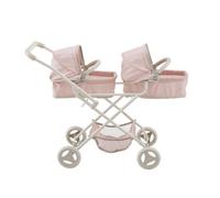 Teamson Kids Twin Doll Pram/stroller, Convertible Bassinet Seats