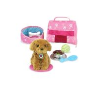 Sophias by Teamson Kids Plush Puppy with Carrier and Accessories for 18" Dolls - biege