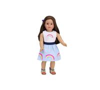 Sophia's - 18" Doll - Rainbow Stripe Skirt & Tank - White