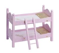 Teamson Kids Wooden Doll Bunk Bed With Ladder And Bedding For 18 Inch Dolls, Pink