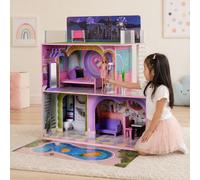 Teamson Kids Wooden Dollhouse, 3 Levels And 16 Accessories, Dreamland Sunset