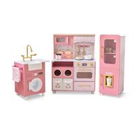 Teamson Kids Wooden Play Kitchen 3-Piece Modular Set With Ice Maker & Toaster