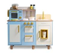 Teamson Kids Wooden Play Kitchen Set with Ice Dispenser, Sink & Accessories in Blue Teamson Kids Blue