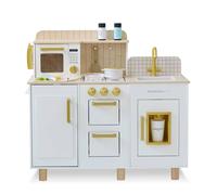 Teamson Kids Wooden Play Kitchen Set with Ice Dispenser, Sink & Accessories in White Teamson Kids White