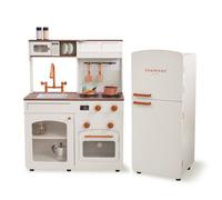 Teamson Kids Wooden Play Kitchen with Modular Fridge, Sink & 14 Accessories in White Teamson Kids White