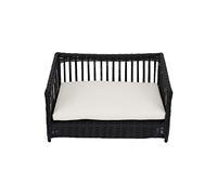 Teamson Pets Clotho Indoor Outdoor Wicker Rattan Cat or Small Dog Bed