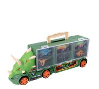 Teamsterz Beast Machines Triceratops Transporter | Large Dinosaur Toys Truck with Cars And Dinosaur Figures |Toy Car Transporter Moving Truck Carry Case With Storage | Dinosaur Gifts for Ages 3+