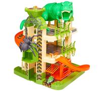 Teamsterz Beast Machines Monster Mayhem | Dinosaur Garage | Featuring A Lift, Speed Ramp, A Tarantula, A Chomping Dinosaur & Dinosaur Bones Launcher with 1 Beast Machines Car | Car Ramp Toy | Ages 3+