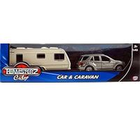 Teamsterz City - Car And Caravan Trailer Diecast Vehicle Toy - Silver by Teamsterz