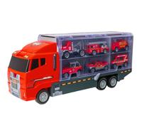 Teamsterz Fire Service Transporter Vehicle Playset | Fire engine, Lorry And Fire Service Vehicle Toys | Indoor And Outdoor Sandpit Toys | Toy Car Launcher | Cars Storage And Ramp | Ages 3+
