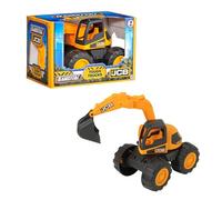 Teamsterz JCB 7-Inch Orange | JCB Construction Vehicle Toy | Indoor, Outdoor & Sandpit Play | Kids' Construction Trucks & Vehicles | Play Figures for Boys & Girls | Durable Toy for 18M+ (Excavator)