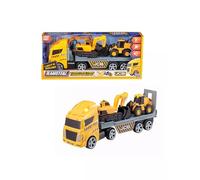 Teamsterz JCB Construction Transporter - Lights & Sounds | Includes Excavator & Loader | Toy Vehicle Set for Kids Aged 3+ | Durable Build, Realistic Detail & Batteries Included