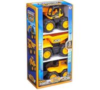 Teamsterz JCB Construction Vehicles Set - 3 Pack of Toy Construction Trucks for Kids - Dump Truck, Front Loader, and Excavator - Realistic Design and Moving Parts - Ideal for Ages 3 and Up
