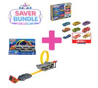 Teamsterz Launch & Loop Transporter + 9 Racing Cars Bundle