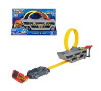 Teamsterz Launch & Loop Transporter Set for Kids | Includes 1 Die-Cast Car | Holds Up to 14 Cars | Adjustable Track with Loop & Jump Ramp | Vehicle Storage & Racing Playset | Ages 3+