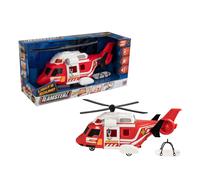 Teamsterz Mighty Machines Medium Fire Helicopter | Fire Helicopter With Realistic Lights & Sounds | Firefighter Emergency Rescue Helicopter Toys | Rescue Stretcher & Winch | Educational Toys | Ages 3+