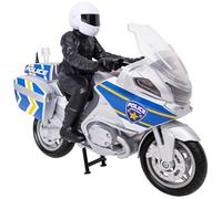 Teamsterz Mighty Machines Medium Police Bike with Officer Figure | Motorbike Toy with Lights & Sounds | Emergency Service Vehicle Playset | Kids' Figures and Toy Car Set | Ages 3+