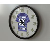 TEAMTIME BRISTOL BEARS RUGBY GIFTS WALL CLOCK PERSONALISED. NUMBER ONE RUGBY GIFT FOR BOYS - ALL RUGBY UNION FANS LOVE OUR CLOCKS!!! (25cm Wall Clock)