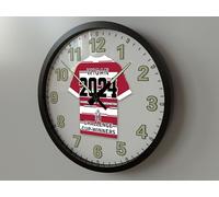 TEAMTIME WIGAN WARRIORS RUGBY LEAGUE CHALLENGE CUP WINNERS 2024 COMMEMERATIVE WALL CLOCK - THE DYNASTY CONTINUES! (25cm Wall Clock)