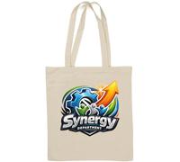 Teamwork and Growth Synergy Concept Design Natural Cotton Tote Bag White