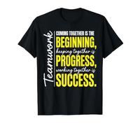 Teamwork Coming Together is The Beginning - Epic Team Value Graphic T-Shirt, Men, Black, S