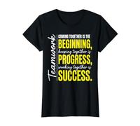 Teamwork Coming Together is The Beginning - Epic Team Value Graphic T-Shirt, Women, Black, XL