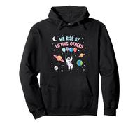 Teamwork Inspiration We Rise By Lifting Others Astronaut Pullover Hoodie