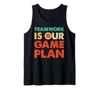 Teamwork is Our Game Plan Inspirational Basketball Team Tank Top