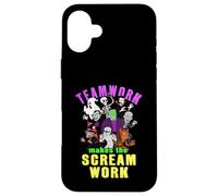 Teamwork Makes The Scream Work Funny Halloween Monsters Case for iPhone 16 Plus