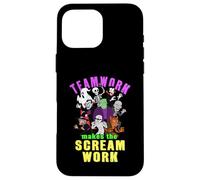 Teamwork Makes The Scream Work Funny Halloween Monsters Case for iPhone 16 Pro Max