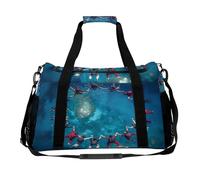 Teamwork Skydiving Ring Travel Duffle Bag Print Luggage Overnight Weekend Bags Shoulder Handbag for Women Men
