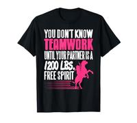 Teamwork with 1200 Lbs Untamed Soul Equine Bond T-Shirt