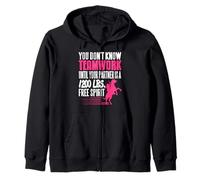Teamwork with 1200 Lbs Untamed Soul Equine Bond Zip Hoodie