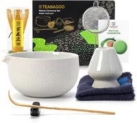 TEANAGOO 7 Pcs Matcha Set Lt.Grey, Matcha Kit for Ceremony, Matcha Tea Set for