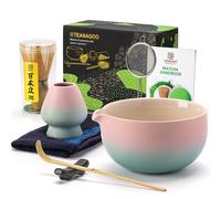 TEANAGOO Matcha Set Pink,Matcha Kit Grident Pink,Matcha Tea Set for Making Breakfast/Latte,7 Pcs Matcha Whisk Set and Bowl with All Accessories,Gift for Matcha Lover