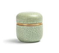 TEANAGOO Airtight Matcha Canister - 2.8oz/18g Ceramic Storage Jar with Aluminum Lid, Double Seal Freshness, Compact Travel & Home Use (6-Pack, Light Green & Black)