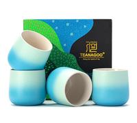 TEANAGOO Ceramic Japanese Tea Cup, 4 Pcs/Box, Occupied Japan Cups, Chinese Cup, Asian Cups no Handles, 5.6Oz / 160 ml, Gradient Blue