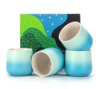 TEANAGOO Japanese Tea Cup, 5.6 Oz / 160 ml, Pure White, H31, 4 Pcs/Box, Japanese & Chinese Tea Cups, No Handles, Ceramic