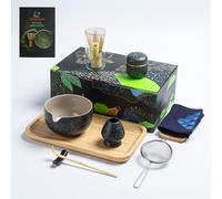 TEANAGOO Japanese Tea Set with Matcha Whisk, Bowl, Scoop, Holder and Green Tea Powder Kit