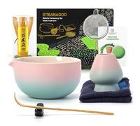 TEANAGOO Matcha Set Pink,Matcha Kit Grident Pink,Matcha Tea Set for Making Breakfast/Latte,7 Pcs Matcha Whisk Set and Bowl with All Accessories,Gift for Matcha Lover