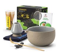 TEANAGOO Matcha Whisk,7 Pcs Matcha Set,Matcha Kit for Ceremony,Matcha Tea Set for Making Breakfast/Latte,Matcha Whisk Set and Bowl(chawan) with All Accessories,Gift for Matcha Lover