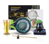TEANAGOO Matcha Whisk, 7 Pcs Matcha Set, Matcha Kit for Ceremony, Matcha Tea Set for Making Breakfast/Latte, Ceramic Matcha Bowl(chawan) Whith Spout and Whisk, Gift for Matcha Lover