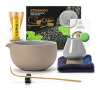 TEANAGOO Matcha Whisk,7 Pcs Matcha Set,Matcha Kit for Ceremony,Matcha Tea Set for Making Breakfast/Latte,Matcha Whisk Set and Bowl(chawan) with All Accessories,Gift for Matcha Lover