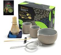 TEANAGOO Matcha Whisk,9 Pcs Ceramic Matcha Set,Matcha Kit for Ceremony,Matcha Tea Set for Making Breakfast/Matcha Latte,Matcha Whisk and Bowl Set with 2 Matcha Cups(7.2oz),Gift for Matcha Lover