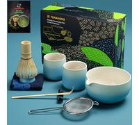 TEANAGOO 9 Pcs Matcha Whisk, Matcha Set for Ceremony, Ceramic Matcha Kit,Matcha Tea Set for Making Breakfast/Latte, Gift for Matcha Lover, Matcha Whisk Set and Bowl with All Accessories