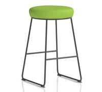 teaneck fabric stool with metal frame in myrrh green