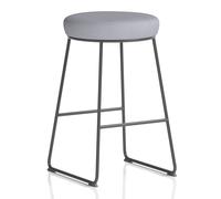 teaneck fabric stool with metal frame in quest shell