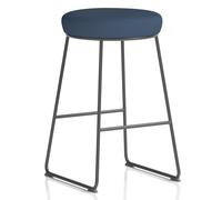 teaneck fabric stool with metal frame in quest whelk