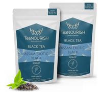 TeaNOURISH Assam Exotic Black Tea | Unblended Loose Leaf Tea | Robust & Full Bodied | Freshly Sourced Direct From Origin | Brew Hot or as Iced Tea - 3.53oz/100g (Pack of 2)